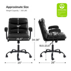 Fauteuil de bureau pivotant en similicuir, Couleurs Sage/Ivoire/Bleu marine/Chameau/Noir/Vert, Simple