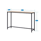 Ensemble de 3 tables basses en métal et bois – Finition naturelle, noir