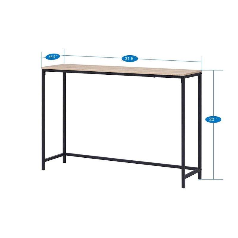Ensemble de 3 tables basses en métal et bois – Finition naturelle, noir