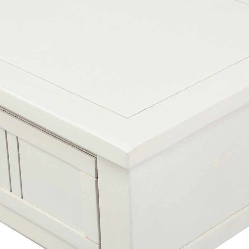 Console 2 tiroirs avec étagère inférieure – Gris antique | Expresso | Bleu rétro | Ivoire | Bleu marine