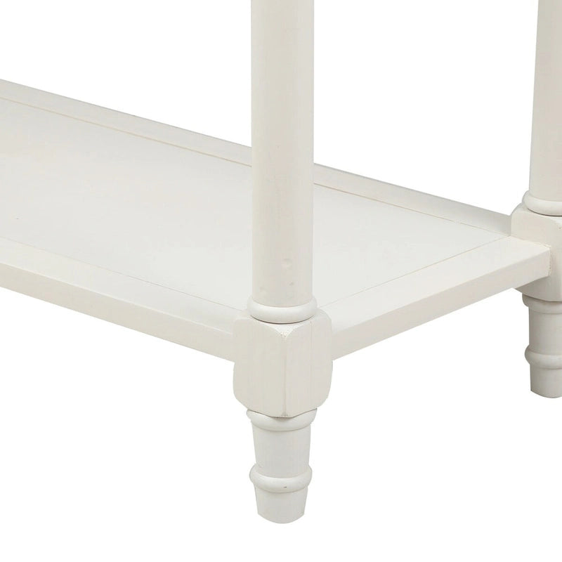 Console 2 tiroirs avec étagère inférieure – Gris antique | Expresso | Bleu rétro | Ivoire | Bleu marine
