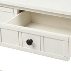 Console 2 tiroirs avec étagère inférieure – Gris antique | Expresso | Bleu rétro | Ivoire | Bleu marine