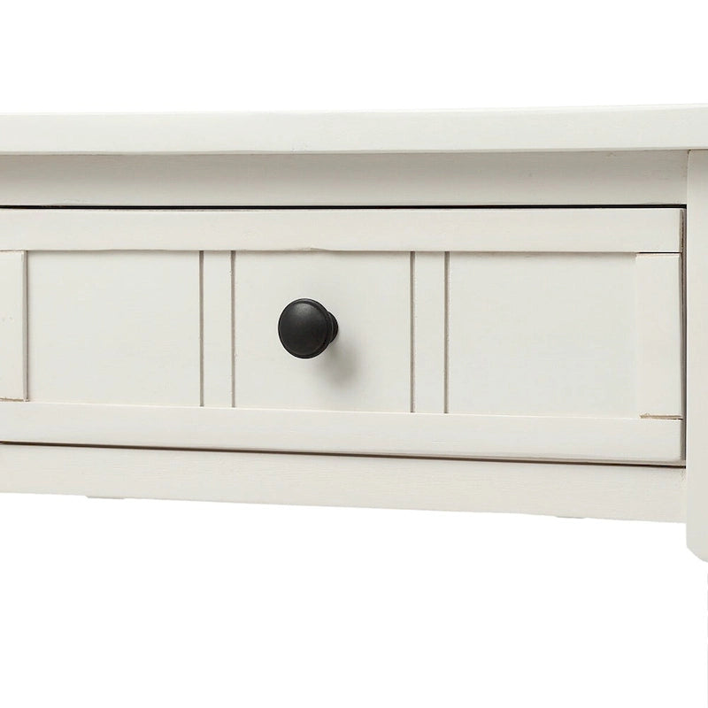 Console 2 tiroirs avec étagère inférieure – Gris antique | Expresso | Bleu rétro | Ivoire | Bleu marine