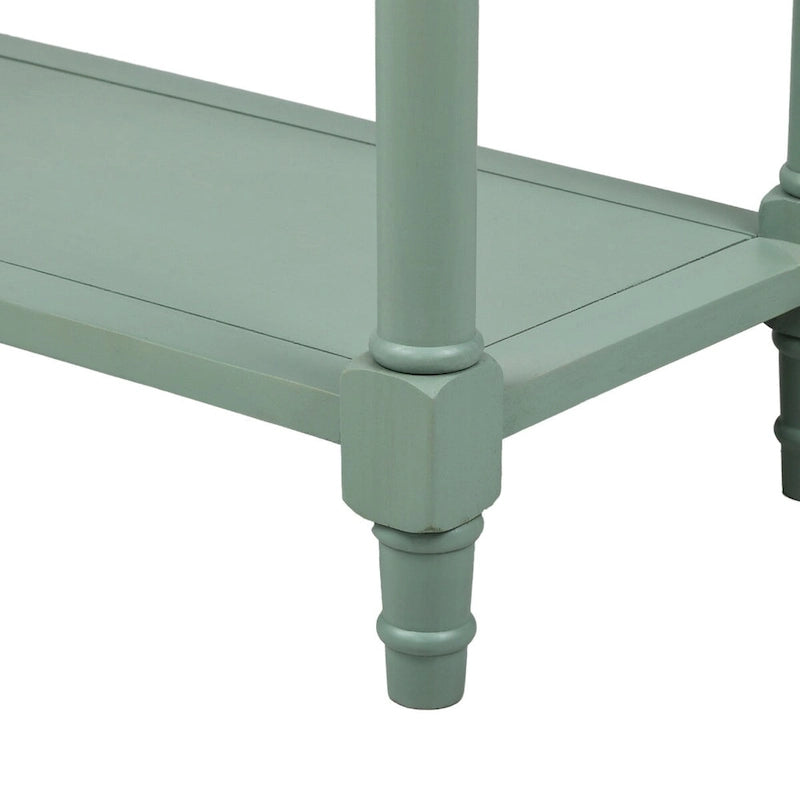 Console 2 tiroirs avec étagère inférieure – Gris antique | Expresso | Bleu rétro | Ivoire | Bleu marine