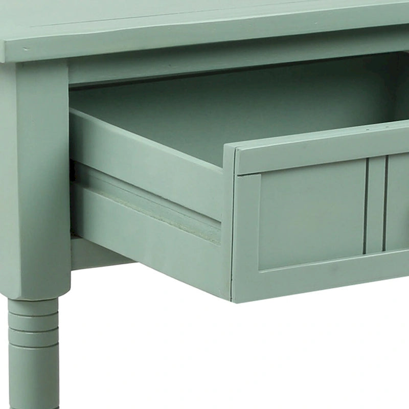 Console 2 tiroirs avec étagère inférieure – Gris antique | Expresso | Bleu rétro | Ivoire | Bleu marine