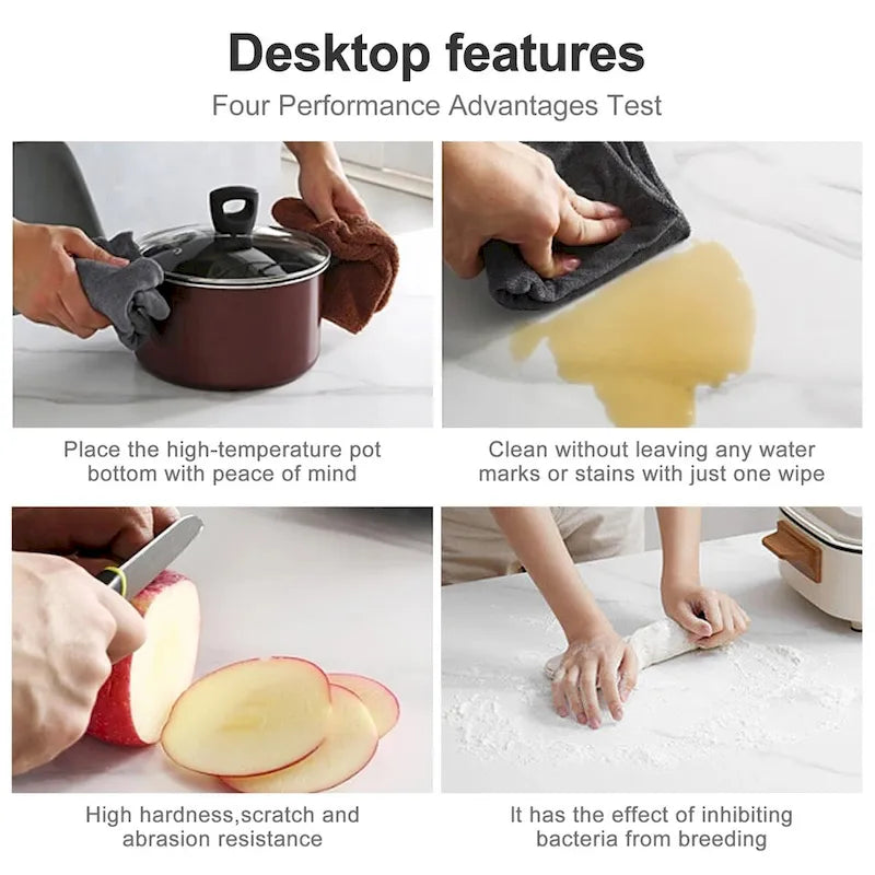 Ensemble de table à manger extensible en pierre sintérisée blanche/noire, piètement en X en acier, 6 à 8 places