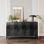 Bahut 4 portes noir (assemblage 1 personne)