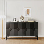 Bahut 4 portes noir (assemblage 1 personne)
