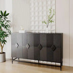 Bahut 4 portes noir (assemblage 1 personne)