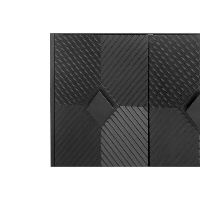 Bahut 4 portes noir (assemblage 1 personne)