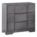 Ensemble de chambre à coucher 6 pièces avec plateforme de rangement et lumières LED, gris, très grand lit/grand lit