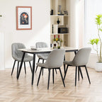 Chaises de salle à manger rembourrées, dossier mi-hauteur, lot de 2 – Gris / Blanc / Noir / Bleu / Marron / Kaki / Fauve / Vert avocat / Vert olive / Vert gris / Violet gris