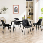 Chaises de salle à manger rembourrées, dossier mi-hauteur, lot de 2 – Gris / Blanc / Noir / Bleu / Marron / Kaki / Fauve / Vert avocat / Vert olive / Vert gris / Violet gris