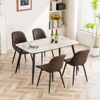 Chaises de salle à manger rembourrées, dossier mi-hauteur, lot de 2 – Gris / Blanc / Noir / Bleu / Marron / Kaki / Fauve / Vert avocat / Vert olive / Vert gris / Violet gris