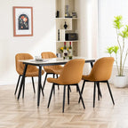 Chaises de salle à manger rembourrées, dossier mi-hauteur, lot de 2 – Gris / Blanc / Noir / Bleu / Marron / Kaki / Fauve / Vert avocat / Vert olive / Vert gris / Violet gris