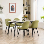 Chaises de salle à manger rembourrées, dossier mi-hauteur, lot de 2 – Gris / Blanc / Noir / Bleu / Marron / Kaki / Fauve / Vert avocat / Vert olive / Vert gris / Violet gris