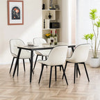 Chaises de salle à manger rembourrées, dossier mi-hauteur, lot de 2 – Gris / Blanc / Noir / Bleu / Marron / Kaki / Fauve / Vert avocat / Vert olive / Vert gris / Violet gris