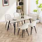 Chaises de salle à manger rembourrées, dossier mi-hauteur, lot de 2 – Gris / Blanc / Noir / Bleu / Marron / Kaki / Fauve / Vert avocat / Vert olive / Vert gris / Violet gris