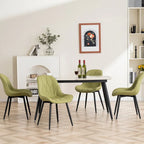 Chaises de salle à manger rembourrées, dossier mi-hauteur, lot de 2 – Gris / Blanc / Noir / Bleu / Marron / Kaki / Fauve / Vert avocat / Vert olive / Vert gris / Violet gris